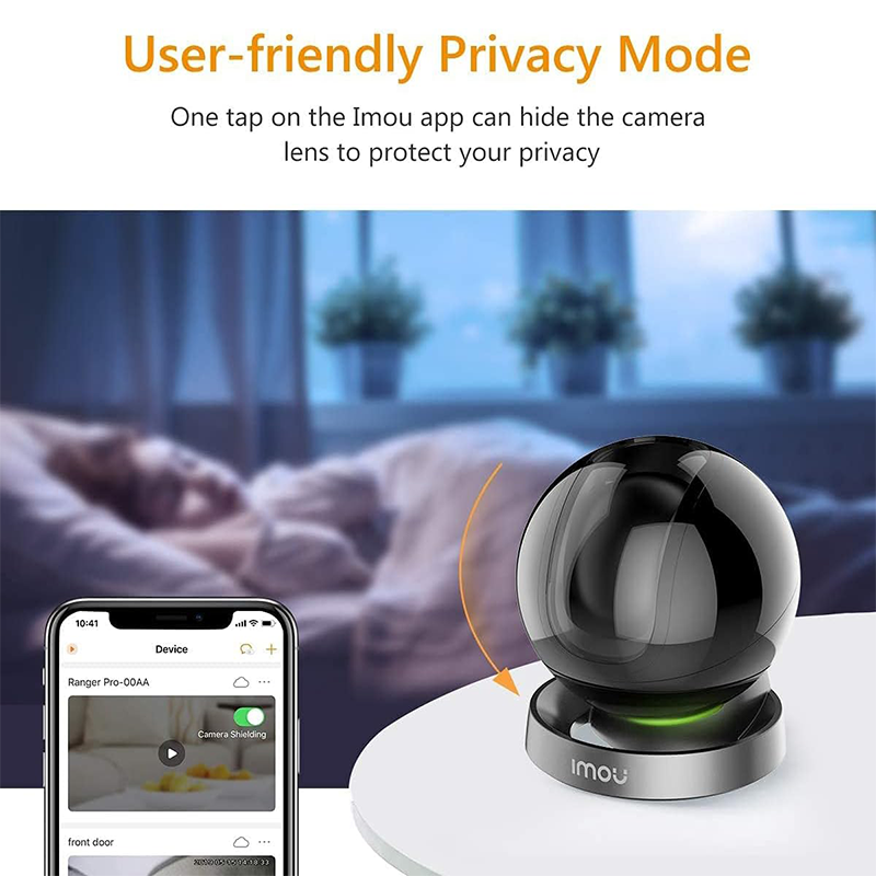 IMOU Smart Security Cam Indoor Wi-Fi 4MP 2K+ Pan and Tilt 360° IPC-A46LN - Black