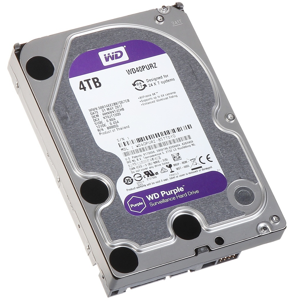 Western Digital 4TB Purple Surveillance Hard Disk