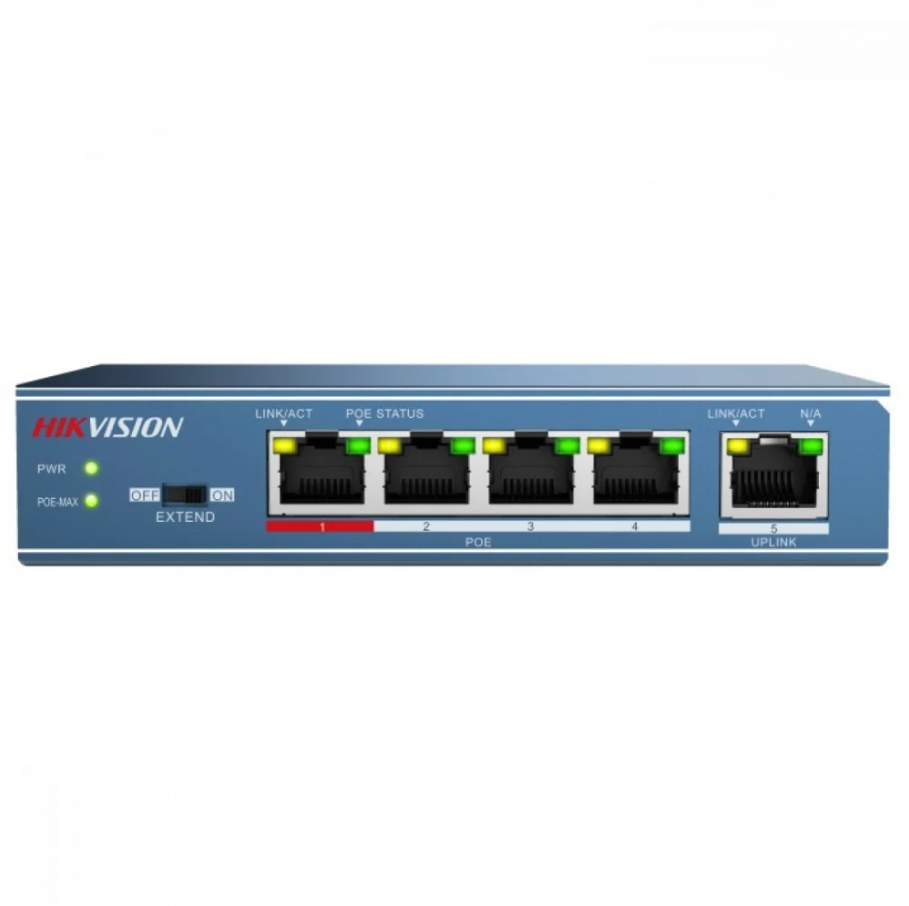 Switch 4 POE ports + tethering port - Hikvision