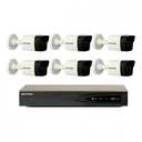 6 5-megap IP network cameras - external with 8-channel recording device - Hikvision