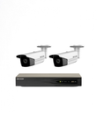 Two 8-megap IP network cameras - outdoor 60 meters with a 4-channel recording device - Hikvision