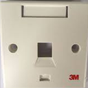 3M Face Plate 1 Port White VOL-FPUK-1K