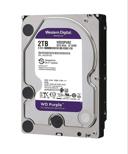 [WD2-PURZ] Western Digital 2TB Purple Surveillance Hard Disk