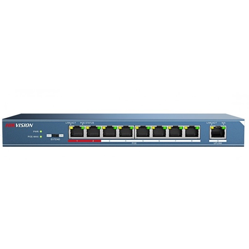 [DS-3E0109P-E] Hikvision 8-Port 100 Mbps Unmanaged PoE Switch